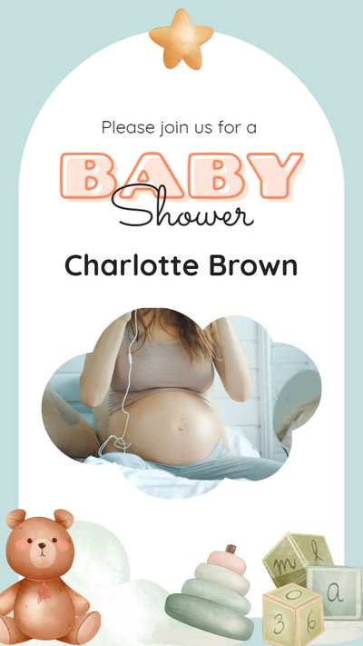Cute Baby Shower Invitation Reel
