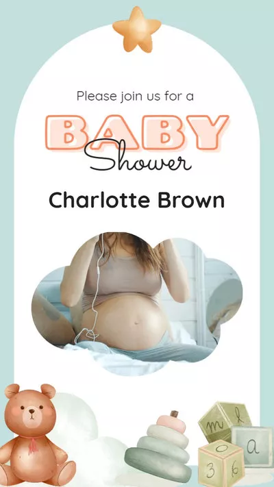 Lindo Baby Shower Invitacion Carrete
