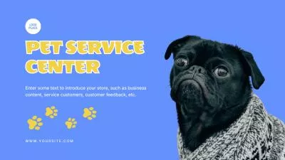 Niedliche Minimalistische Tier Haustier Service Promo
