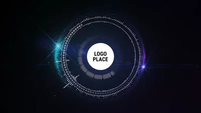 Círculo Azul Oscuro Halo Logo