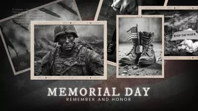  Dark Film Epic War Memorial Day Remember And Honor Collage Slideshow