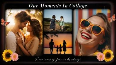 Dark Film Love Memory Photo Collage Simple Family Travel Wedding Life Mood Slideshow