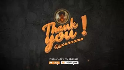  Dark Orange Wall Texture Thank You Sport Game Fitness Youtube Channel Intro Outro