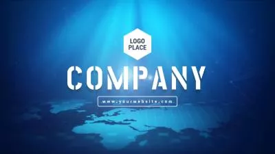 Digital Map Technology Company Logo Reveal Intro
