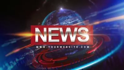 Digital World Map News Intro