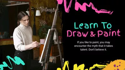 Dibujar Pintar Arte Escuela Lección Educación Promo