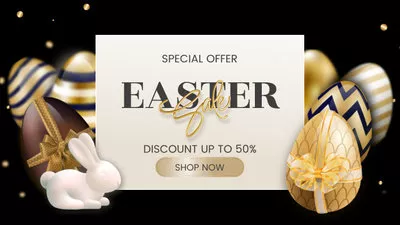 Easter Golden 3d Sale Promo