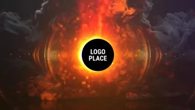 Effect Huge Fire Explosion Logo Intro