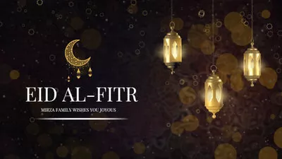 Eid Al Fitr Greeting Moon Video