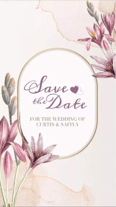 Elegant Engagement Wedding Invitation Social Message Video