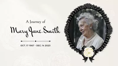 Elegant Funeral Memorial Card Slideshow