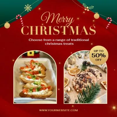 Elegant Gift Guide Promotional Christmas Food Products Sale