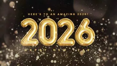 Elegant Particle Welcome 2026 Happy New Year Intro