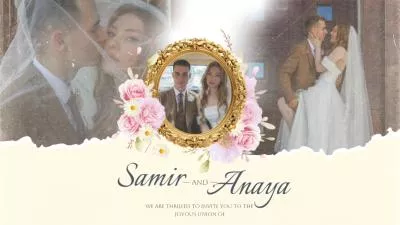 Elegant Style Wedding Ceremony Invitation Romantic Photography Collage Slideshow