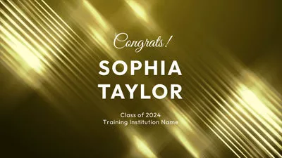 Epic Gold Graduation Congratulation