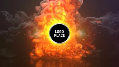 Exploding And Burning Logo Reveal