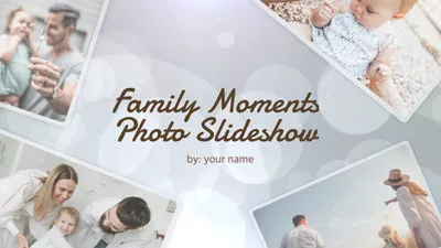 Apresentação de slides de colagem de momentos em família