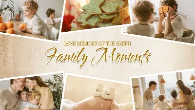 Família Momento Memórias Foto Colagem Apresentação De Slides