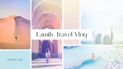 家庭旅行拼貼視頻博客幻燈片