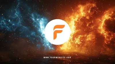 Fiery Energy Burst Ai Logo Animation Reveal Intro