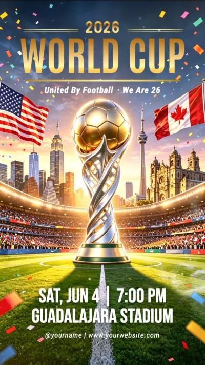 Fifa 2026 World Cup Football Soccer Grand Event Motivational Promo Social Media Reel