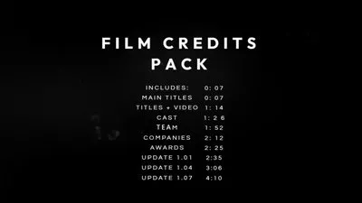 Film Title Credits Packages