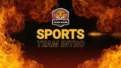 Fire Powerful Dynamic Football Sport Team Player Introducing Opener Intro