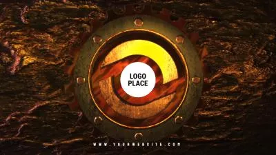  Fire Yellow Circle Game Sport Company Logo Reveal Intro