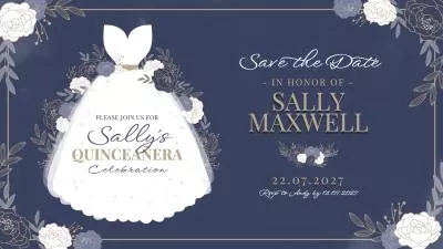 Floral Quinceanera Party Invitation