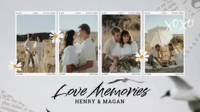  Floral Propose Film Frames Love Memories Collage Polaroid Slideshow