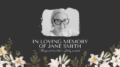 Floral Pure Lily Memorial Funeral Slideshow Video