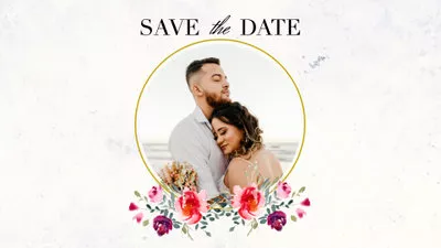 Floral Save The Date Invitation