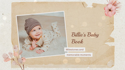 Flower Baby Monthly Milestones Slideshow Collage