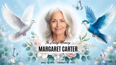 Flower Heaven Funeral Tribute Memorial Photo Collage Love Slideshow