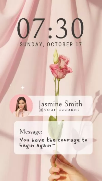  Flower Morning Motivational Message Phone Lock Screen Instagram Story