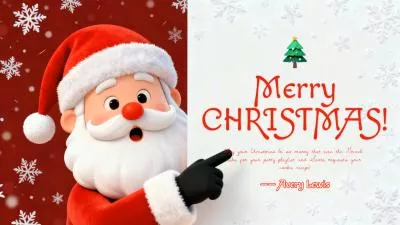 Fun Winter Christmas Santa Claus Christmas Happy Wish Greeting Card