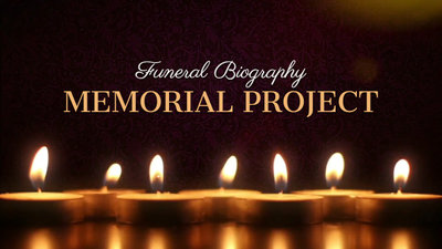Funeral Biography Gold Wood Frame Slideshow