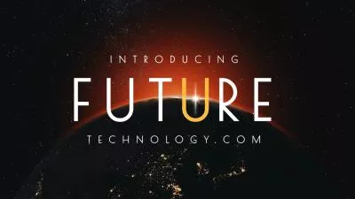 Futuro Espaço Galáxia Ficção Científica Filme Abridor Tecnologia Logotipo Introdução