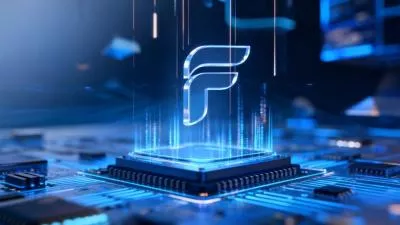 Futureism Holographic Data Business Logo