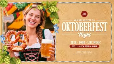 Germany Oktoberfest Beer Festival Event Invitation Promo