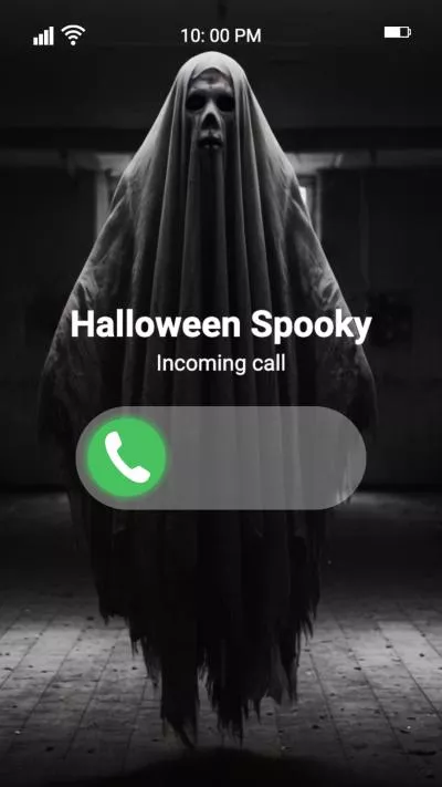 Ghosty Incoming Call Halloween Spooky Night Party Invitation Mobile Intro