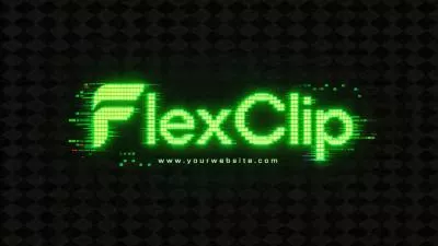 Glitch Cyberpunk Pixel Ai Logo Animation Reveal Intro