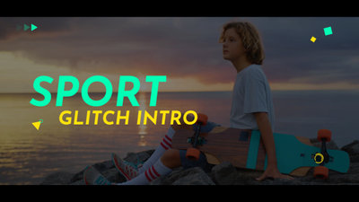 Customizable Glitch Sport Intro Video Video Template by FlexClip