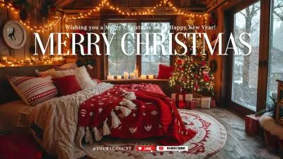Glitter Warm Cozy Christmas New Year Holiday Greeting Youtube Intro