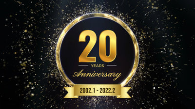 Gold Black 20 Years Anniversary Invitation Video Template
