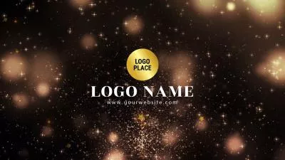  Gold Bokeh Elegant Award Event Celebrate Business Logo Intro Outro