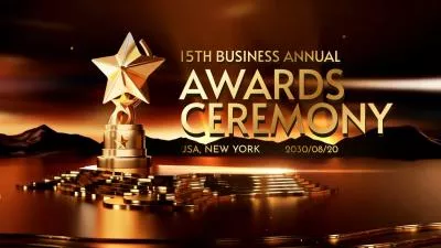 Gold Luxury Annual Award Ceremony Business End Of The Year Slideshow