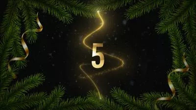 Gold Particle Merry Christmas Number Count Down