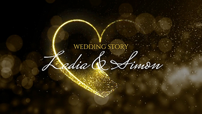 Gold Romantic Love Story Wedding Anniversary Slideshow