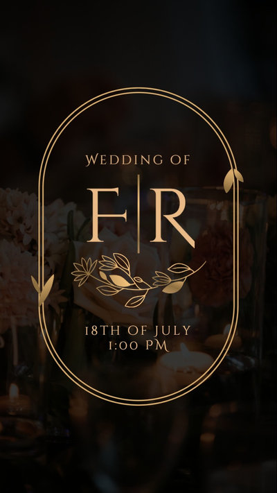 Gold Wedding Invitation Slideshow Reel